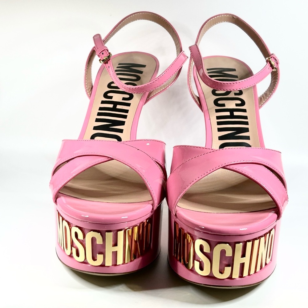 New Moschino Platform Sandals Pink Size 38EU/8US - Picture 2 of 5